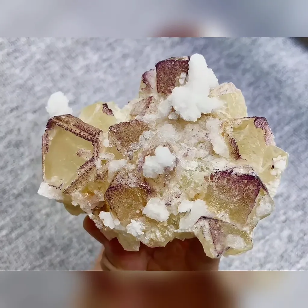 Natural Yttrium Fluorite comes from Guizhou,China 110*80*40MM - image 2