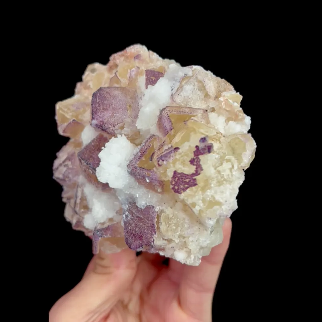Natural Yttrium Fluorite, Mineral Specimen:Guizhou,China (100*95*55MM) - image 4