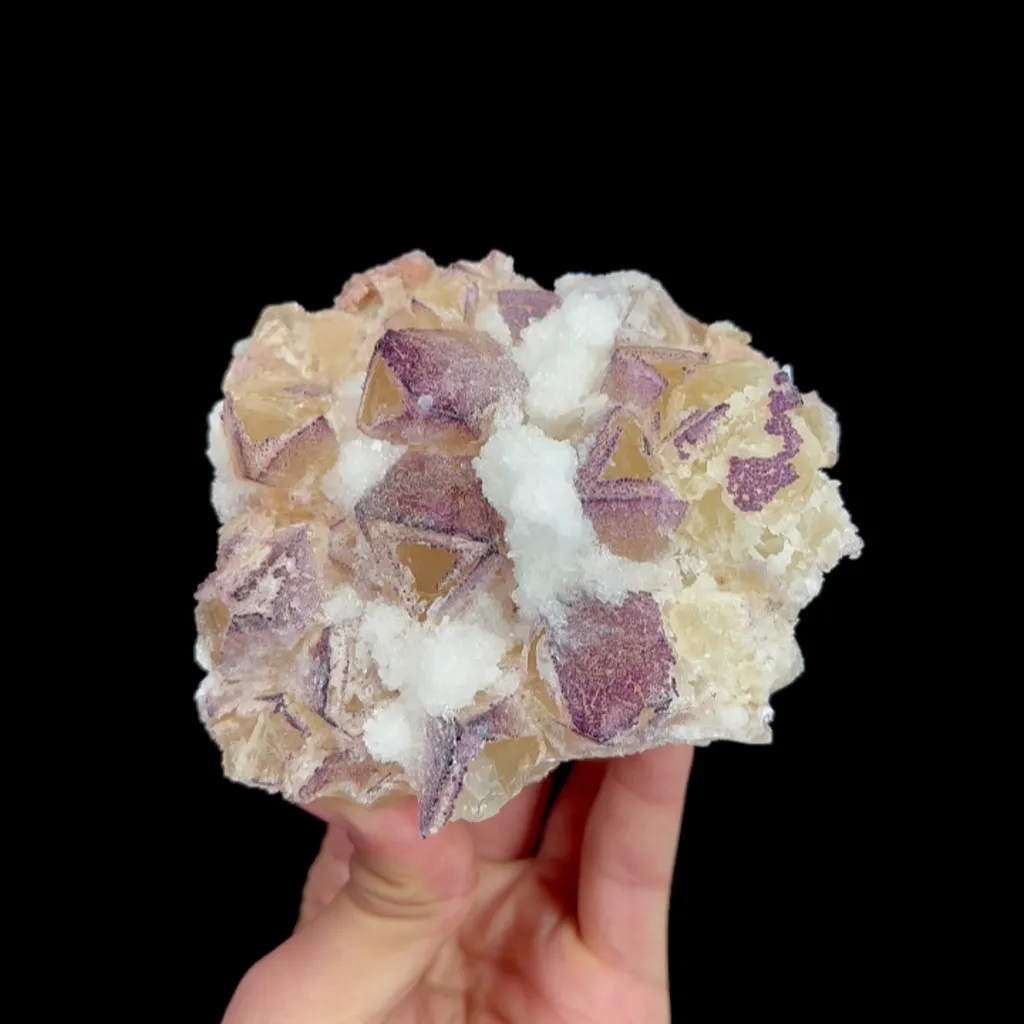 Natural Yttrium Fluorite, Mineral Specimen:Guizhou,China (100*95*55MM) - image 2