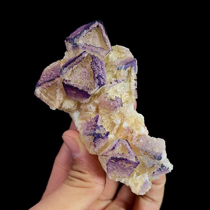 Natural Yttrium Fluorite, Mineral Specimen:Guizhou,China (90*50*30MM) image