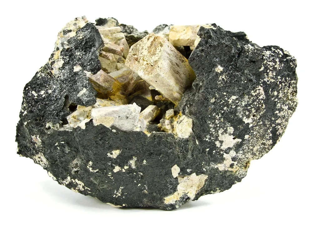 Nepheline With Schorlomite Garnet image