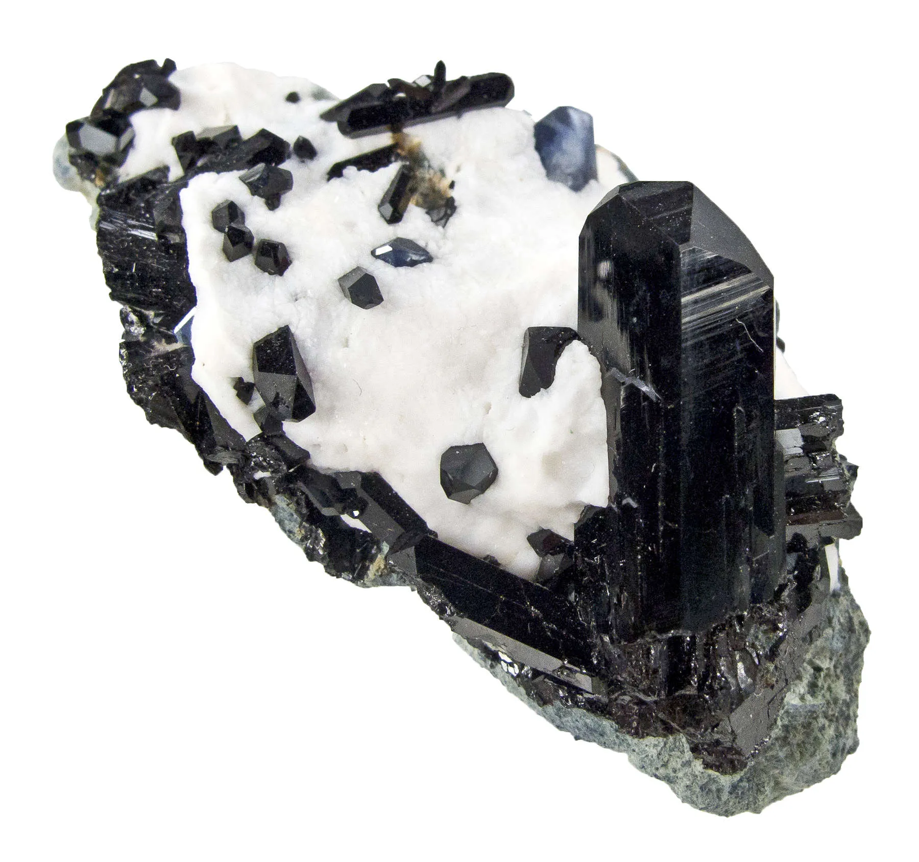 Neptunite on Natrolite - image 1