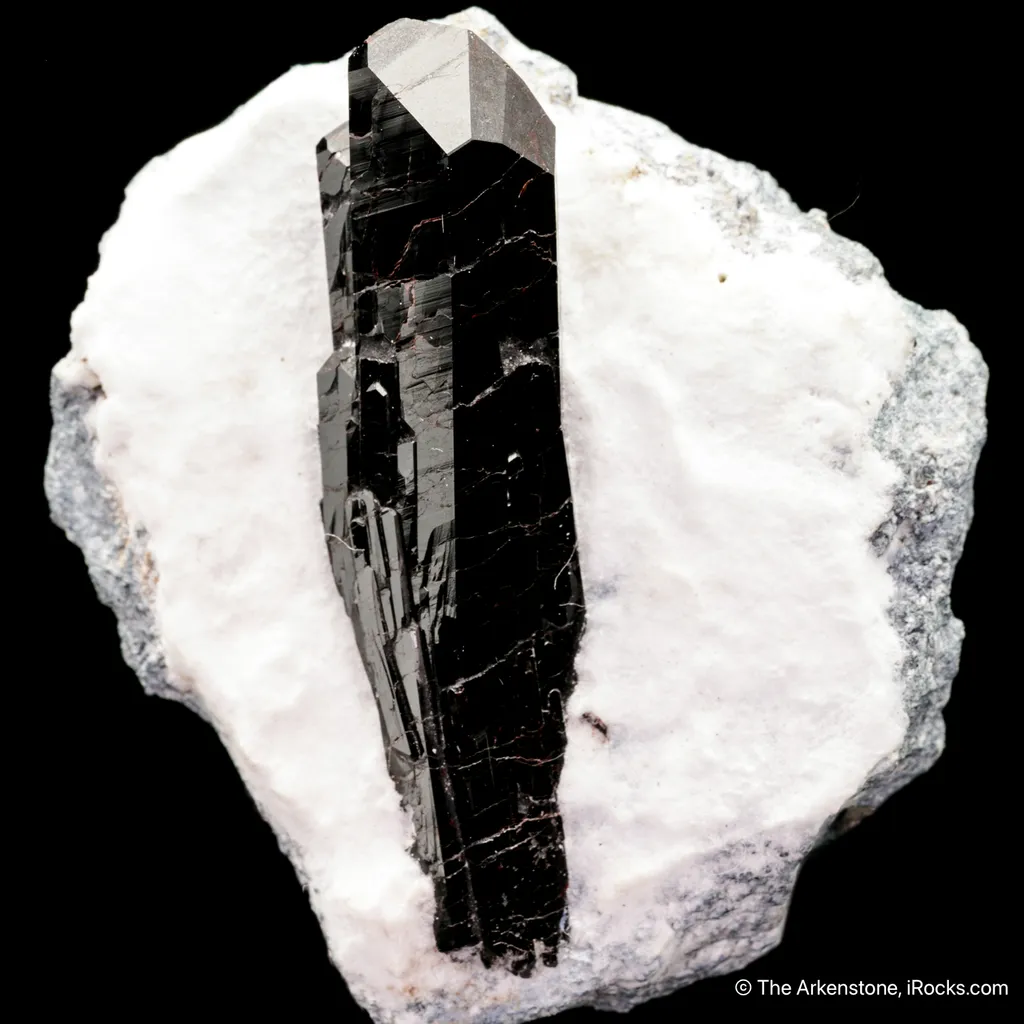 Neptunite on Natrolite image