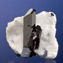 Neptunite on Natrolite - image 1