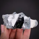 Neptunite on Natrolite - image 2