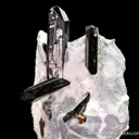 Neptunite on Natrolite - image 1