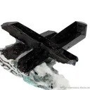 Neptunite on Natrolite with Benitoite - image 6