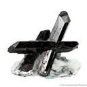 Neptunite on Natrolite with Benitoite - image 4