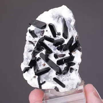 Neptunite on Natrolite with Joaquinite-(Ce) and Benitoite