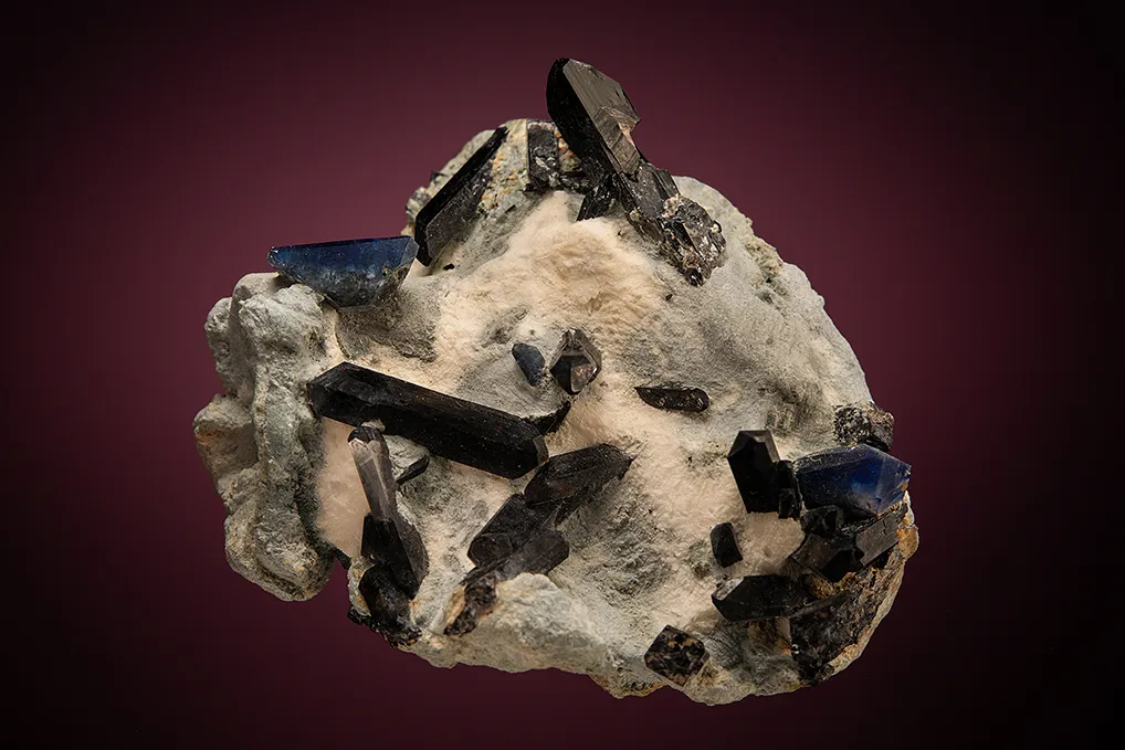 Neptunite with Benitoite image