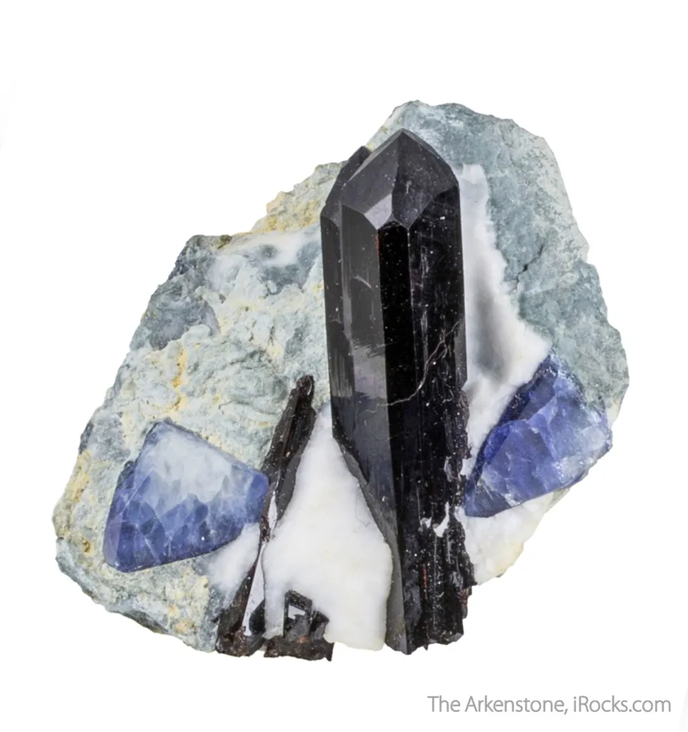 Neptunite with Benitoite image