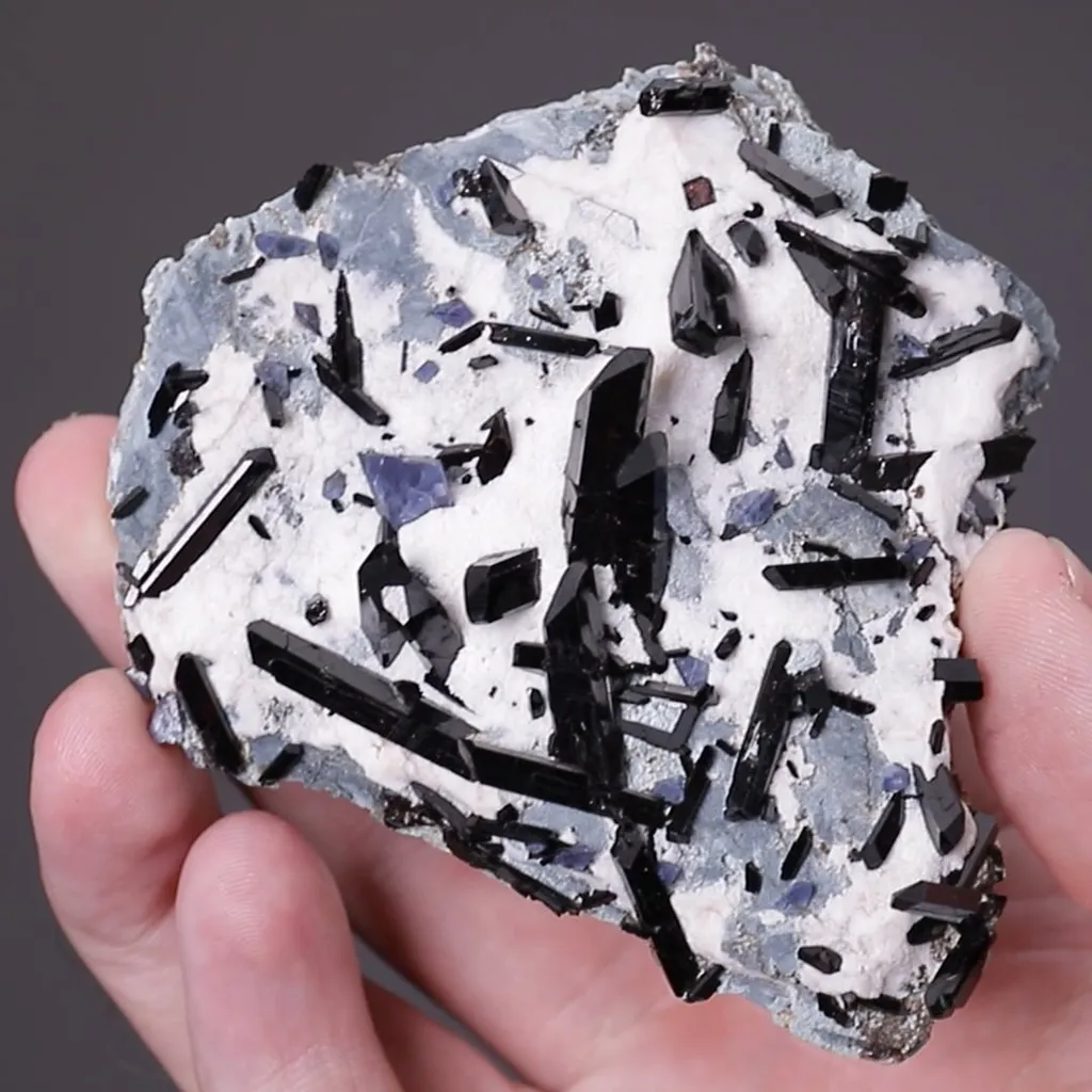 Neptunite with Benitoite image