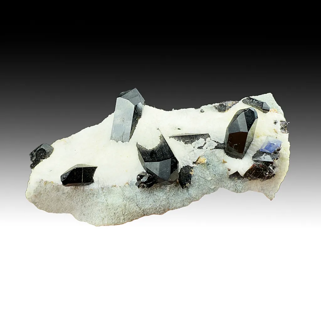 Neptunite with Benitoite, Natrolite (270) image