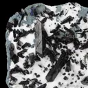 Neptunite with Benitoite on Natrolite - image 4