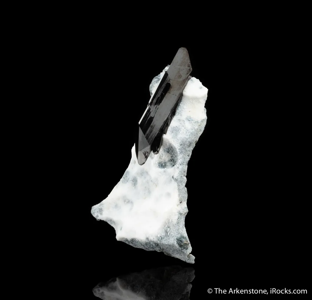 Neptunite with Natrolite image