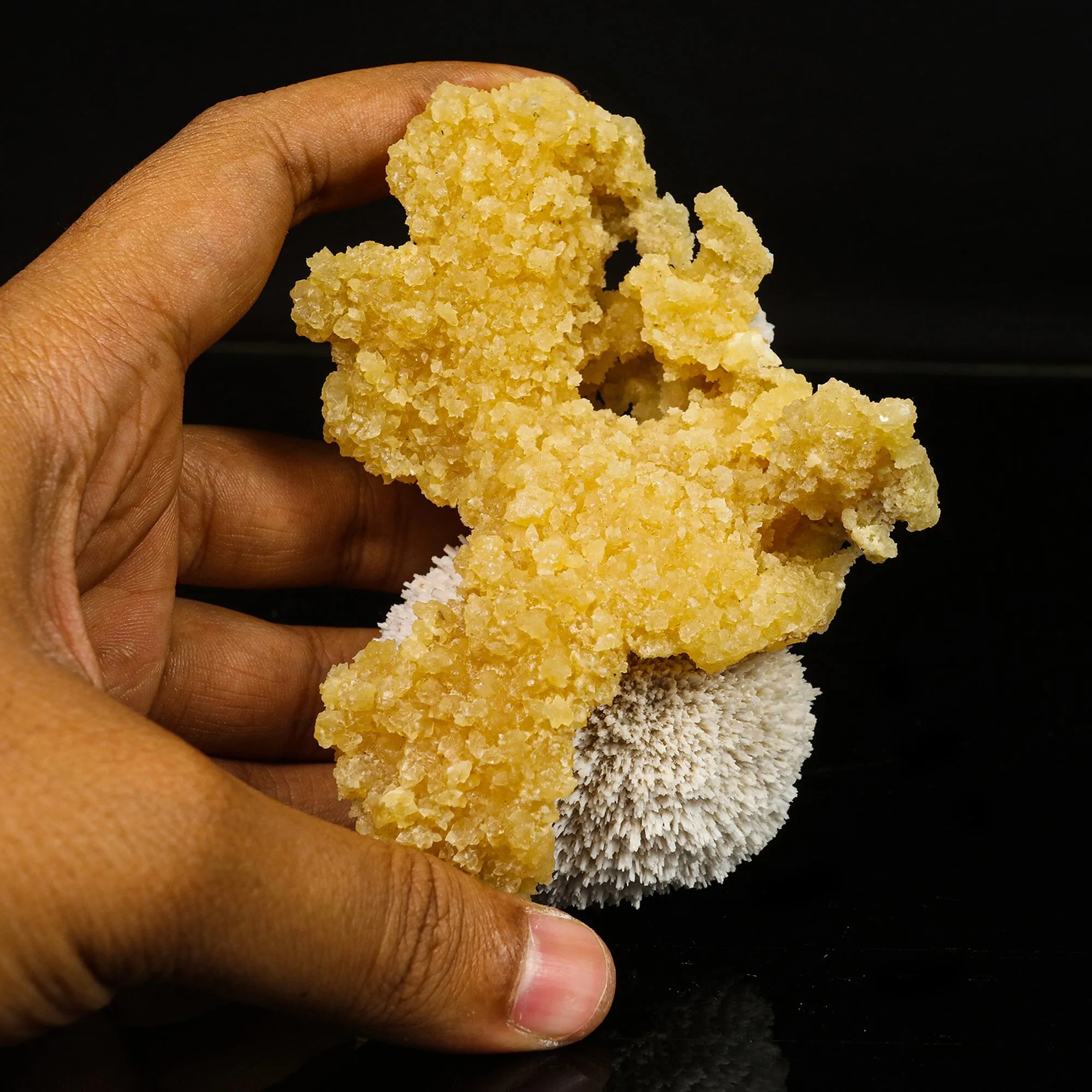 New Find Calcite Layer on Mordenite Natural Mineral Specimen - image 4