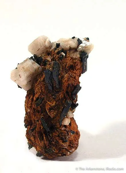 Niobophyllite With Feldspar, Aegirine image