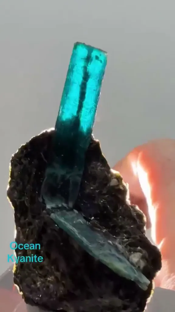 Ocean Kyanite, a vibrant teal-colored variety of Kyanite, is exclusively… - image 3