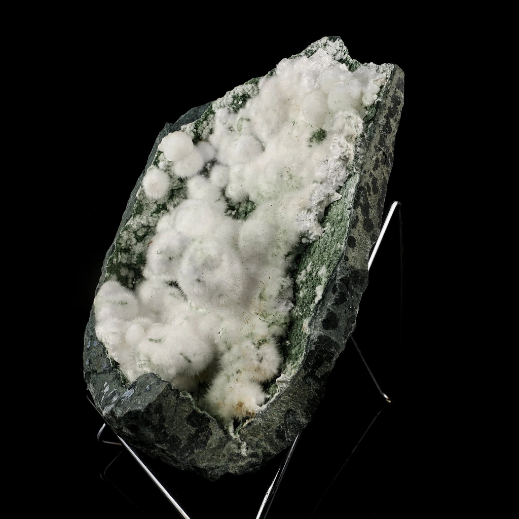 Okenite Big Puffballs Inside Chalcedony Geode Natural Mineral Specimen - image 7