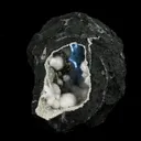 Okenite Big Puffballs Inside Chalcedony Geode Natural Mineral Specimen - image 1