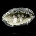 Okenite Big Puffballs Inside Chalcedony Geode Natural Mineral Specimen - image 3