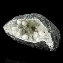 Okenite Big Puffballs Inside Chalcedony Geode Natural Mineral Specimen - image 2