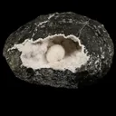 Okenite Big Puffballs Inside Chalcedony Geode Natural Mineral Specimen - image 1
