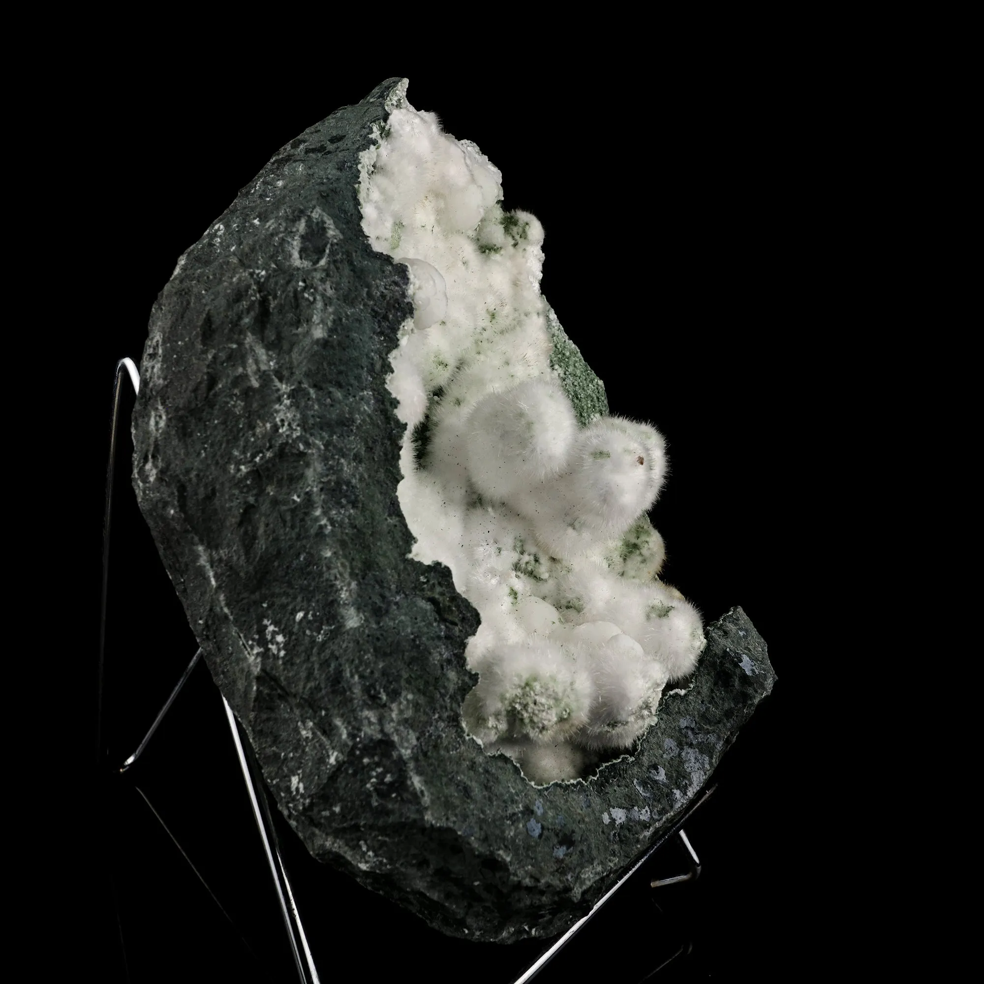 Okenite Big Puffballs Inside Chalcedony Geode Natural Mineral Specimen - image 6