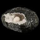 Okenite Big Puffballs Inside Chalcedony Geode Natural Mineral Specimen - image 2