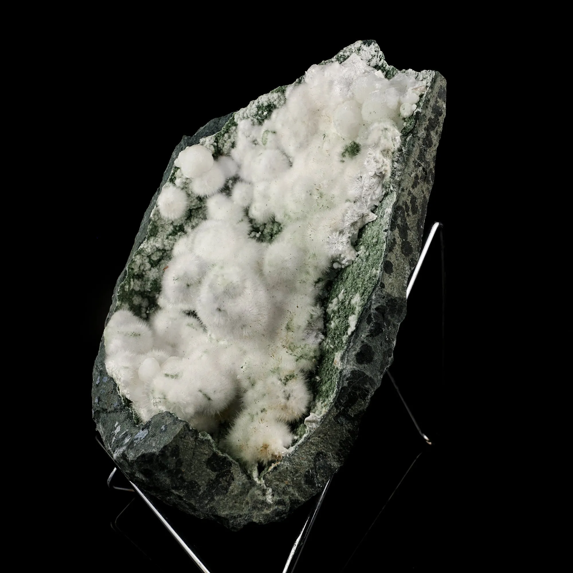 Okenite Big Puffballs Inside Chalcedony Geode Natural Mineral Specimen - image 7