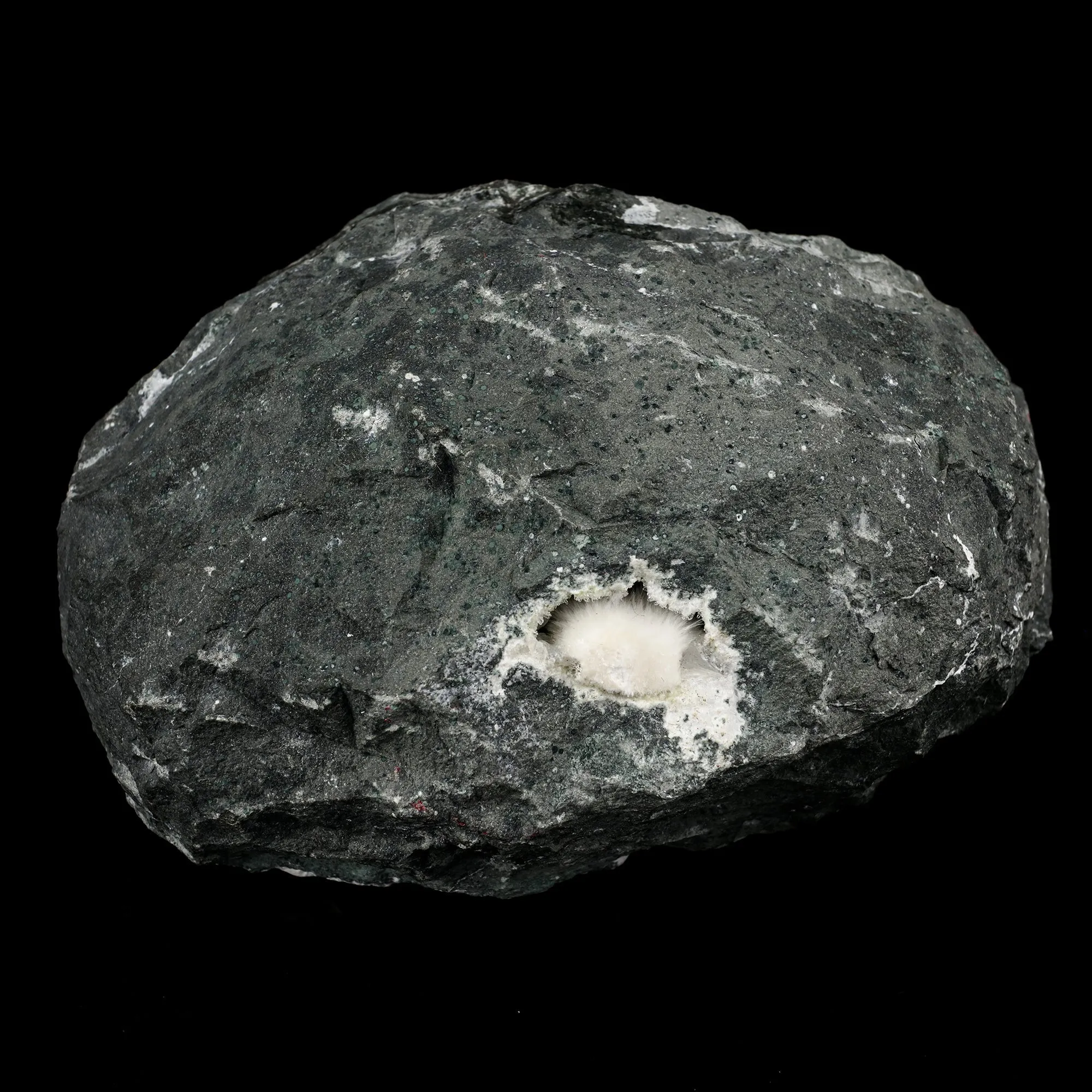 Okenite Big Puffballs Inside Chalcedony Geode Natural Mineral Specimen - image 4