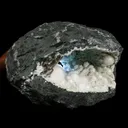 Okenite Big Puffballs Inside with Gyrolite inside Geode Natural Mineral Specimen - image 2