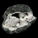 Okenite Big Puffballs with Calcite Geode Natural Mineral Specimen - image 4