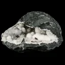 Okenite Big Puffballs with Calcite Geode Natural Mineral Specimen - image 5