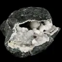 Okenite Big Puffballs with Calcite Geode Natural Mineral Specimen - image 3