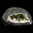 Okenite Big Puffballs with Calcite & Gyrolite inside Geode Natural Mineral Specimen - image 3