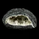 Okenite Big Puffballs with Calcite & Gyrolite inside Geode Natural Mineral Specimen - image 1