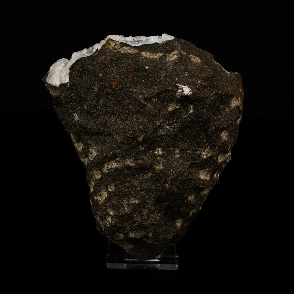 Okenite Puff Balls Inside MM Quartz Geode Natural Mineral Specimen - image 4