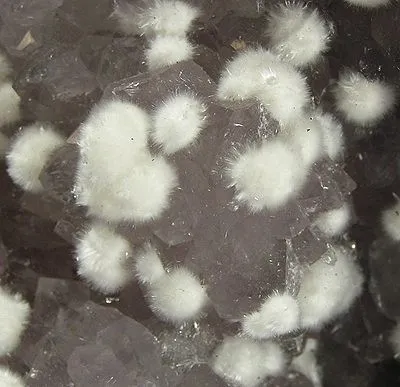 Okenite, Quartz (Var: Amethyst) - image 2