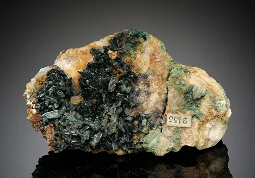 Olivenite from Wheal Unity, St Day, Gwennap, Cornwall, England, UK