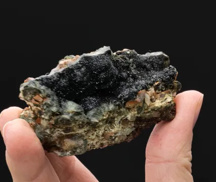 Olivenite from Wheal Unity, St Day, Gwennap, Cornwall, England, UK