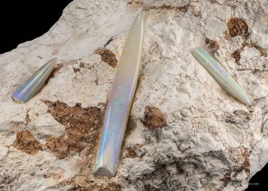 Opal Replacement Of Belemnite Fossil image