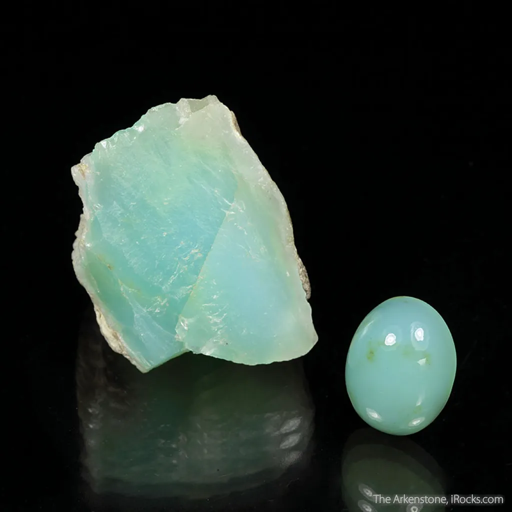 Opal (rough and cut set) image