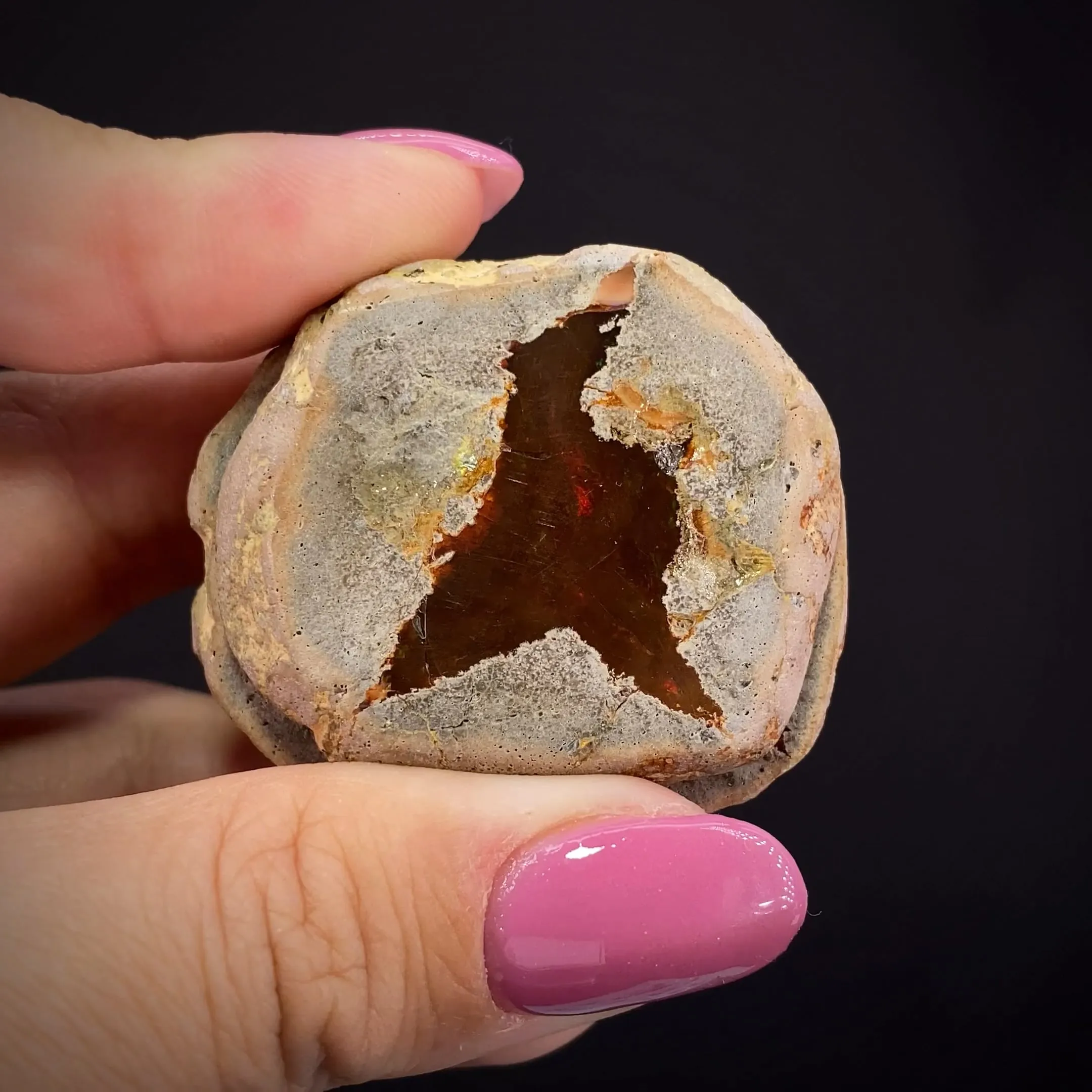 Opal (sliced, complete nodule) - image 2