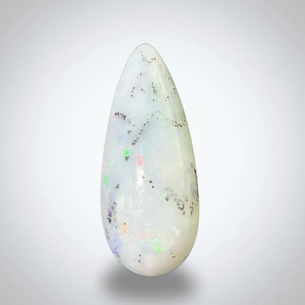 Opal  (var. Dendritic White Opal) from USA image