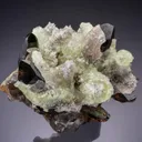 Opal var. Hyalite on Smoky Quartz - image 1
