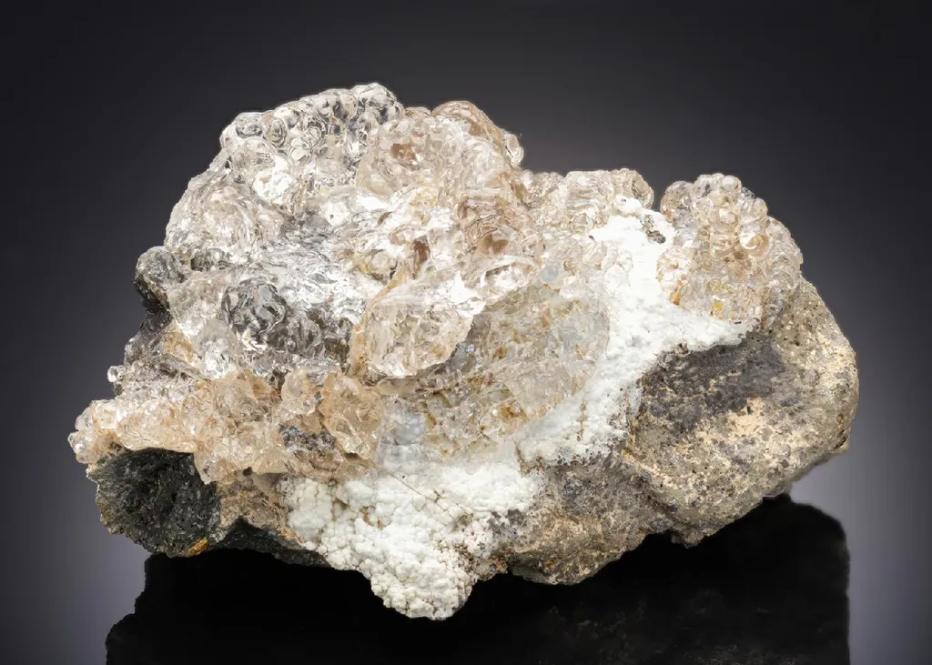 Opal var HYALITE with CO3 rich Fluorapatite image