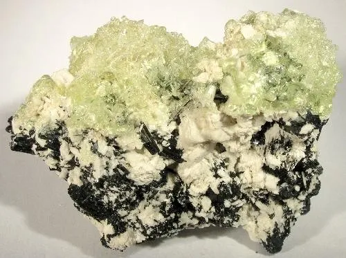 Opal (Var: Opal-An), Orthoclase, Schorl image