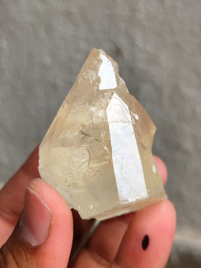 Optical Yellow Calcite with Rare Face - image 2
