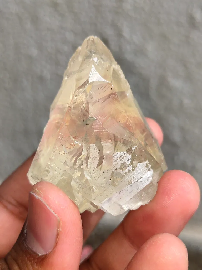 Optical Yellow Calcite with Rare Face - image 5